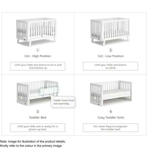 Boori Turin Cot Bed Almond Stylish Children s Cot Bed